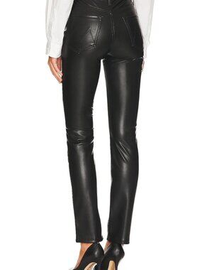 MOTHER The Dazzler Skimp Faux Leather Jeans - Size 28